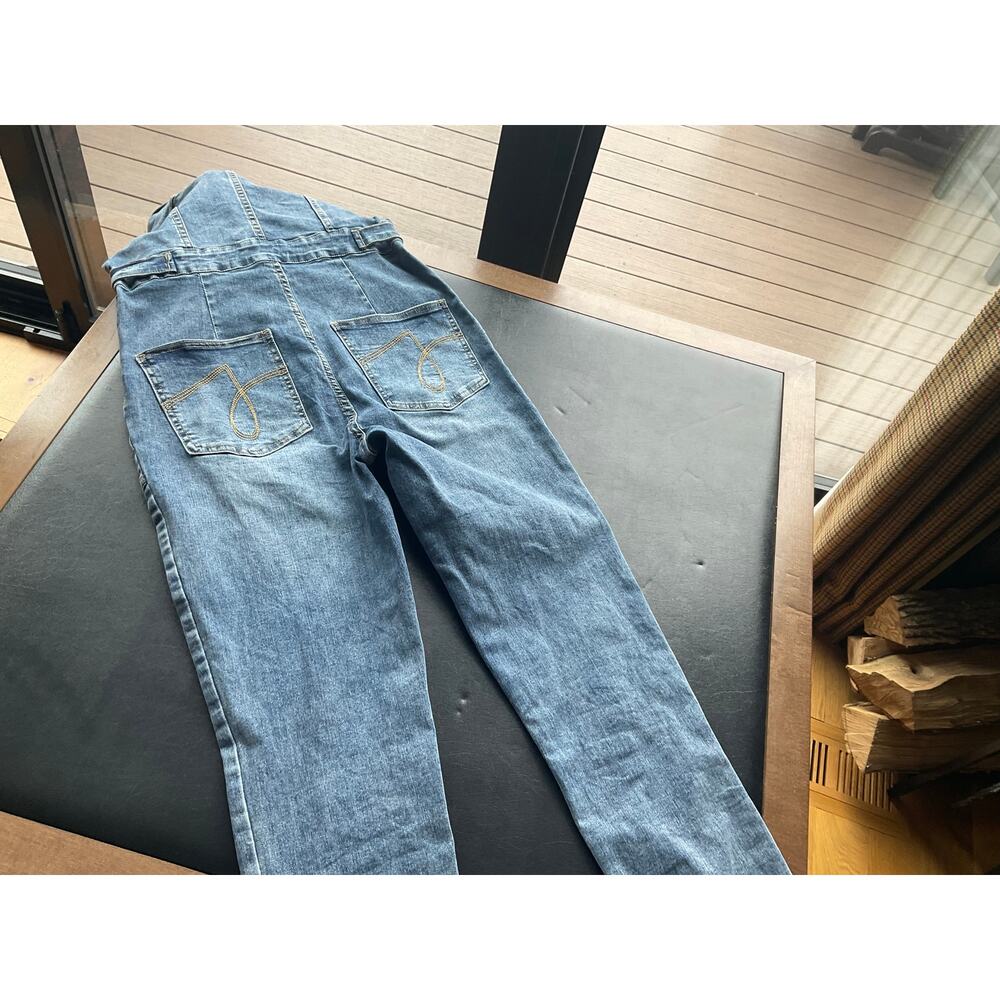 Juicy Couture Denim Jumpsuit Utility Romper Belted Y2K Short Sleeve Blue Jean - Picture 8 of 12